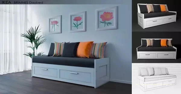 Divano letto Brimnes bianco