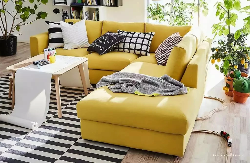 divano letto vimle giallo