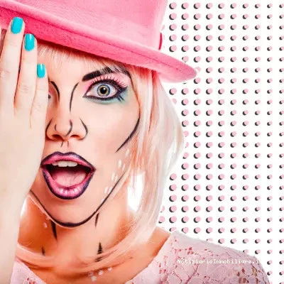 grafica pop art con ragazza bionda