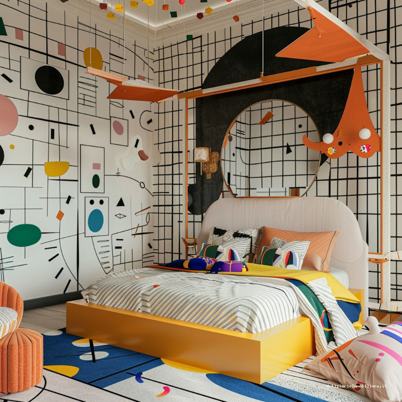 Idee per pitturare la cameretta con forme geometriche
