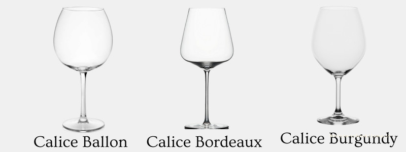 Calici per vini rossi Ballon Bordeaux e Burgundy