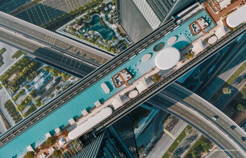 The link Dubai vista dall'alto
