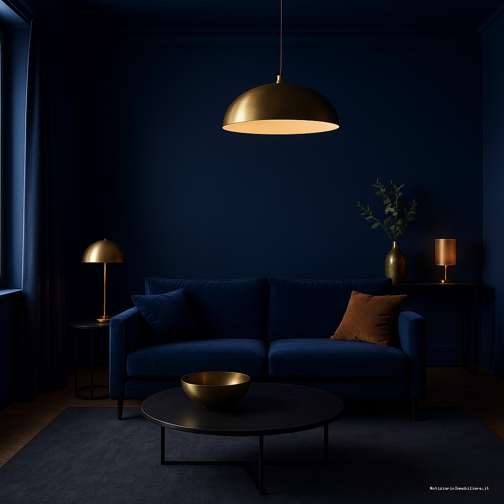 colour drenching blue navy